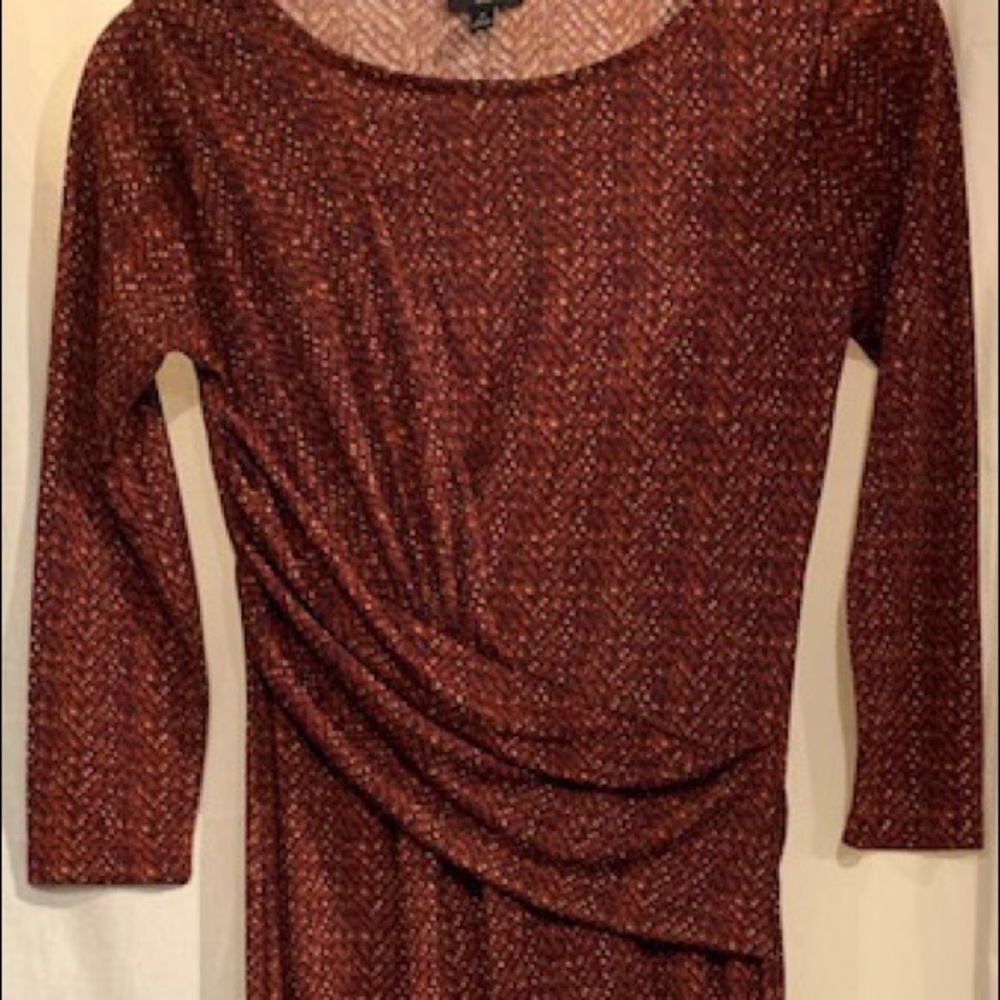 Talbots NWT Pattern Mock Wrap Dress Size P